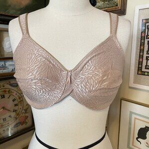 WACOAL 855367 Jacquard Underwire Full Coverage Smooth Bra Tan Size 40D